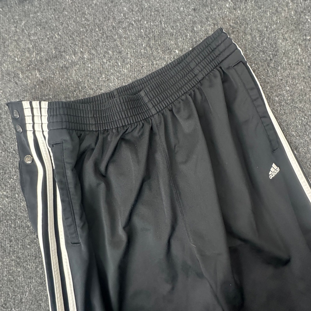 Vintage 2006 Adidas Adibreak Snap Pants Mens XL Black White Tearaway Track Y2K